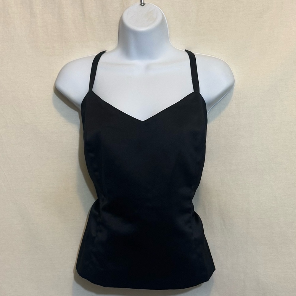 E-14 R&M Richards PLUS SIZE 16 Black Lined Sleeveless Tank Top